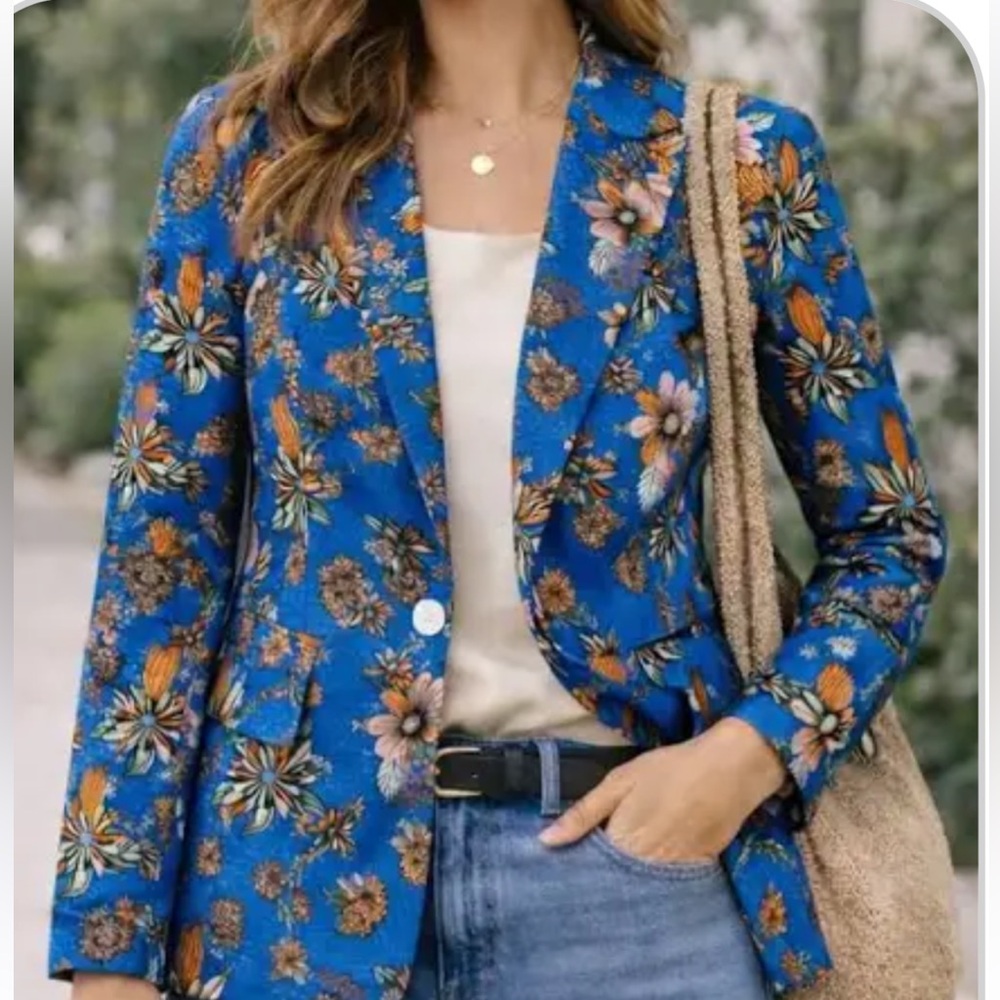 ModCloth Floral blazer 70’s NWOT